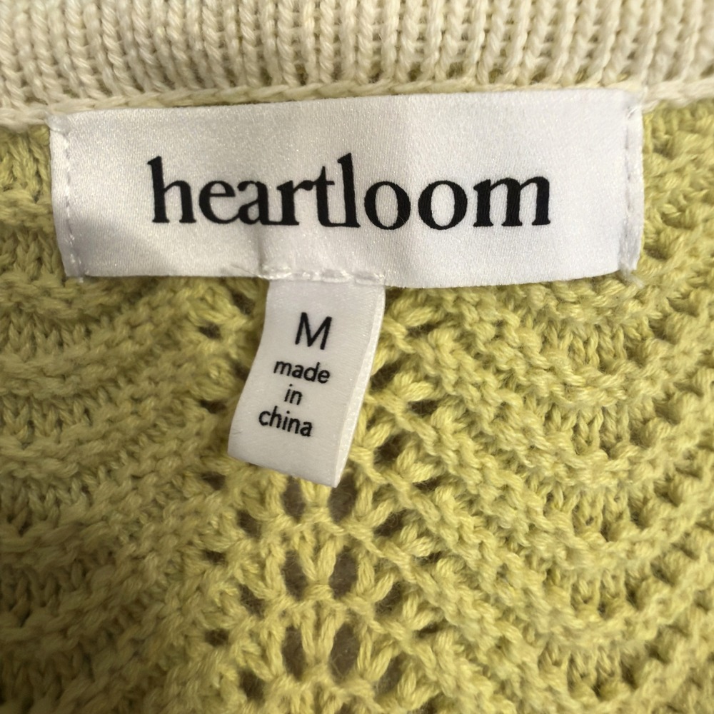 Heartloom Crochet Knit Polo Dress M Colorblock Zig Zag Stripe Cotton Retro Mod - Picture 10 of 14